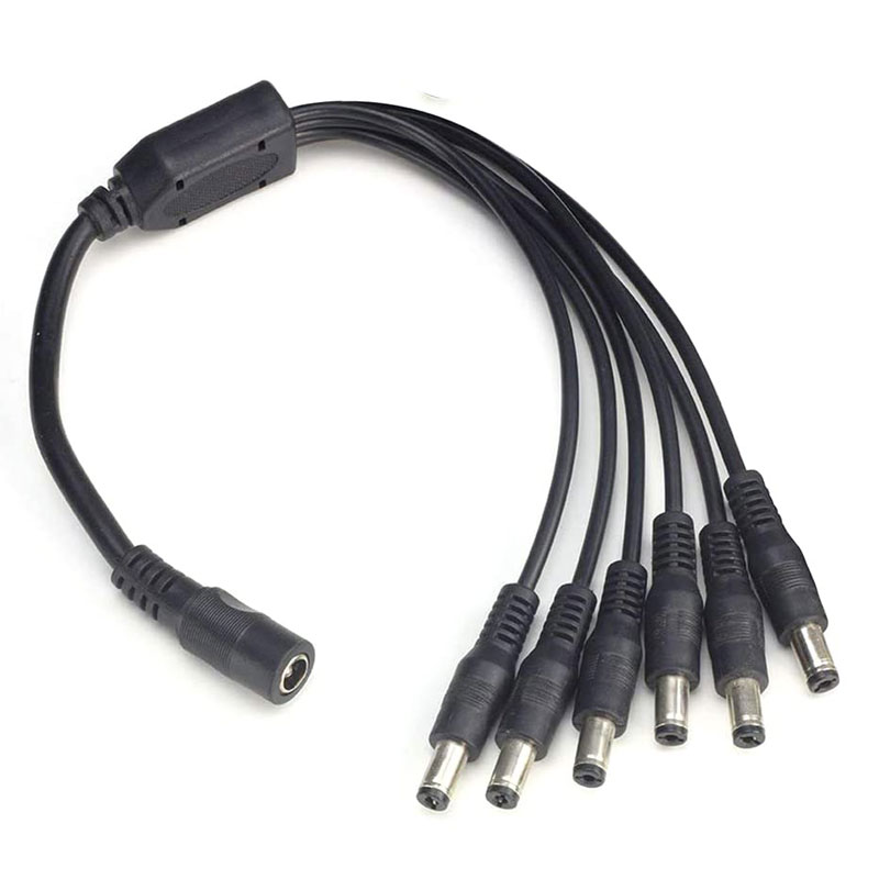 Compact Power Supply 1 to 6 Splitter Cable