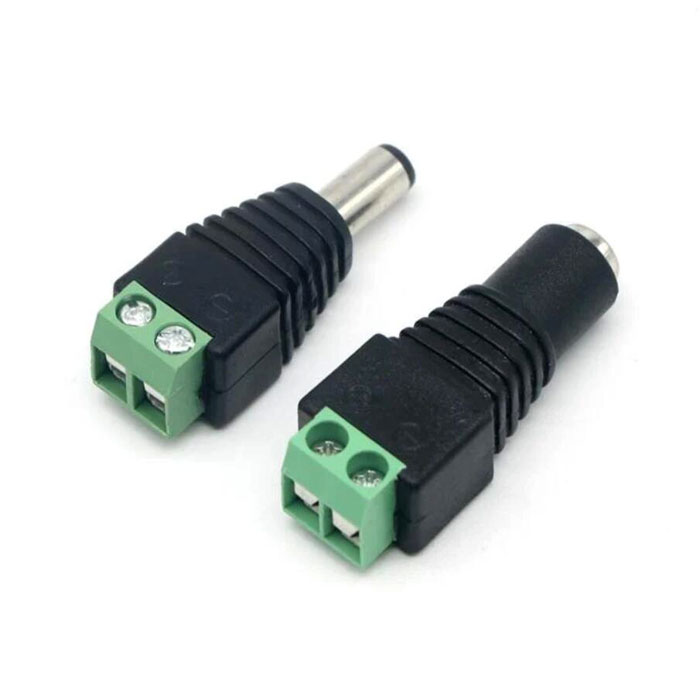 Male + Female 2.1*5.5mm for DC Power Jack Adapter Connector Plug