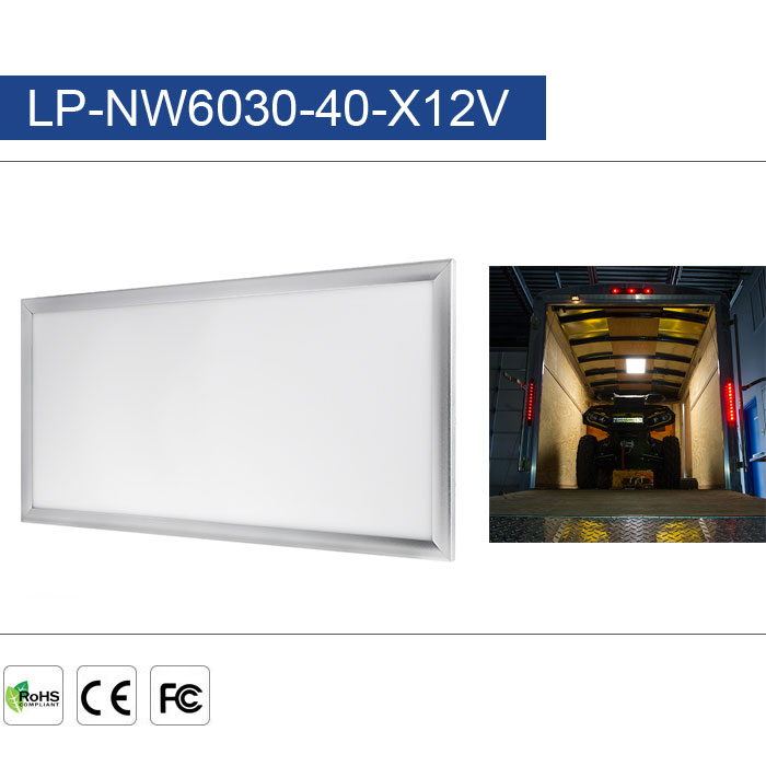 LED Flat Panel Light Fixture - 12V LED Task Light - 1ft x 2ft