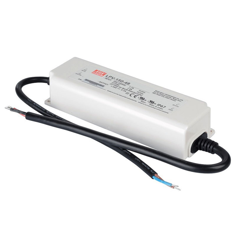 Mean Well LED Switching Power Supply - LPV Series 150W Single Output LED Power Supply - 48V DC - 200-277 VAC - 150W