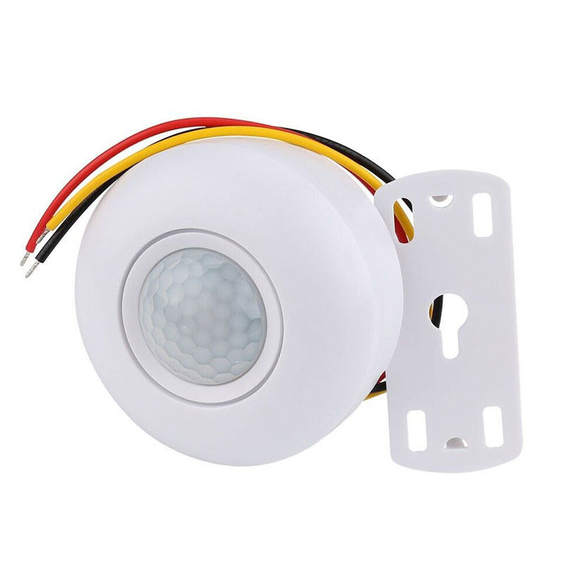 12V 360° Infrared PIR Motion Sensor Switch with Time Delay for Corridors/Bathrooms/Basements/Garages