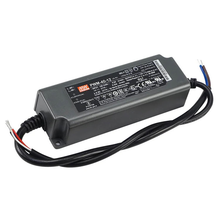 Mean Well LED Switching Power Supply - PWM Series 40-120W LED Power Supply - 12V Dimmable