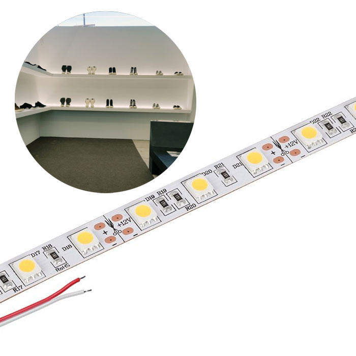 5m White LED Strip Light - Radiant Series LED Tape Light - 12V / 24V - IP20