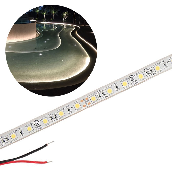 5m White LED Strip Light - Radiant Series LED Tape Light - 24V - IP68 Waterproof