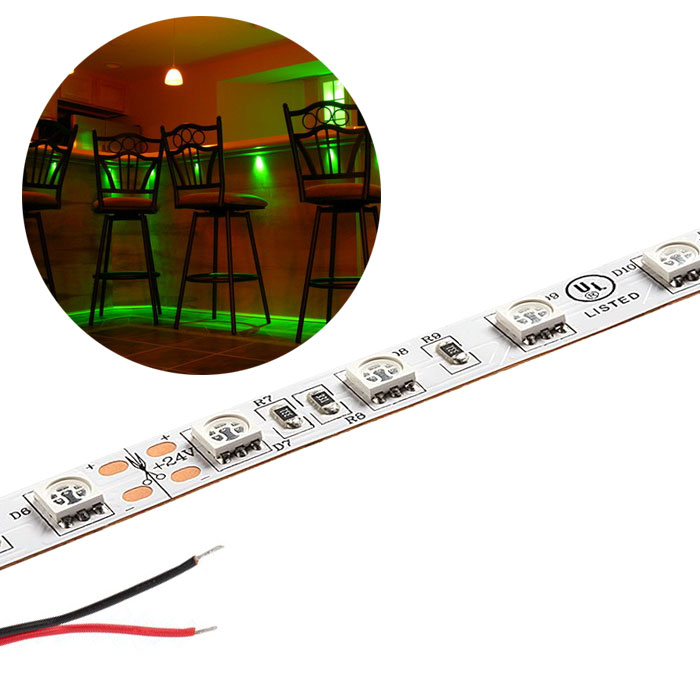 5m Single Color LED Strip Light - Radiant Series LED Tape Light - 12V/24V - IP20