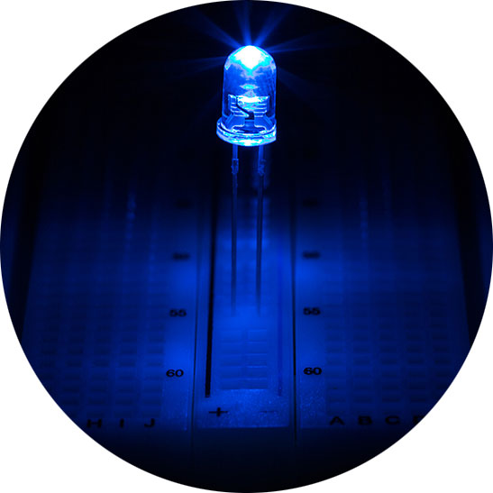 5mm Blue LED - 470 nm - T1 3/4 LED w/ 15 Degree Viewing Angle