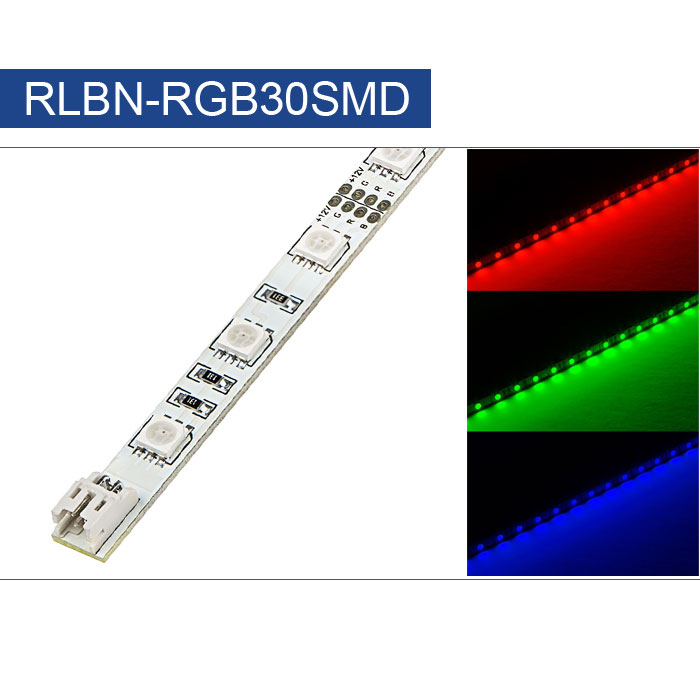 Rigid RGB LED Light Bar with High Power 3-Chip SMD LEDs - Narrow Rigid Light Bar