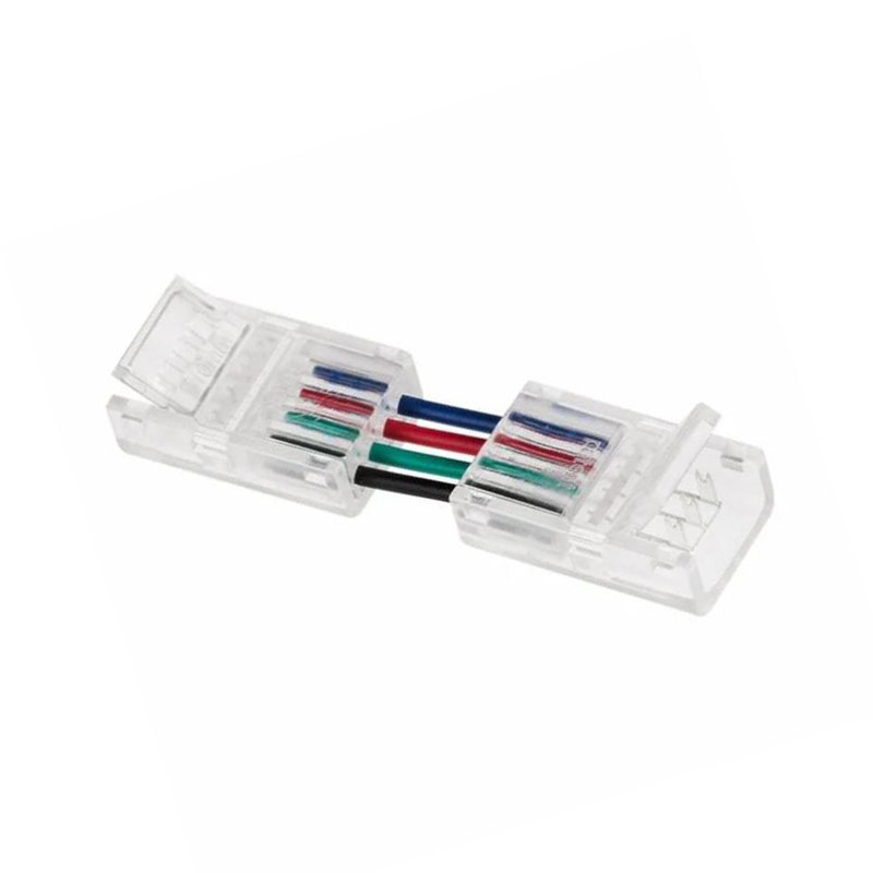 Solderless Clamp-On Up / Down L Wire Connector - 10mm RGB LED Strip Lights