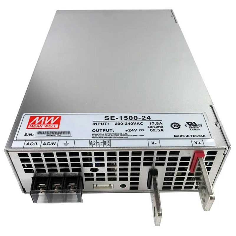 Mean Well LED Switching Power Supply - SE Series 1500W Enclosed Power Supply - 24V DC - 200-240VAC