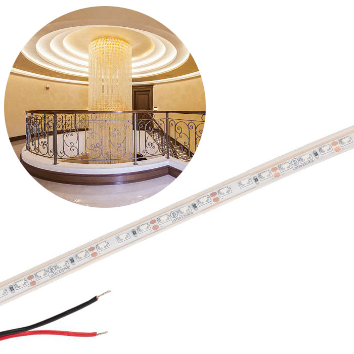 5m White LED Side Emitting Strip Light - 12V - IP65